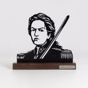 Valentía: Juana Azurduy. Escultura en Hierro.
